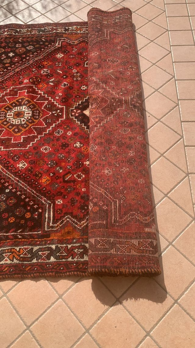 Tappeto Persiano Shiraz Autentico Annodato a Mano