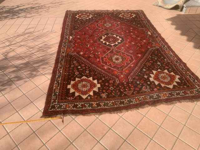 Tappeto Persiano Shiraz Autentico Annodato a Mano