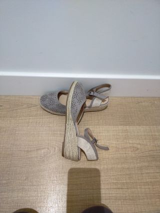Zapatos abiertos mujer talla 40 beige