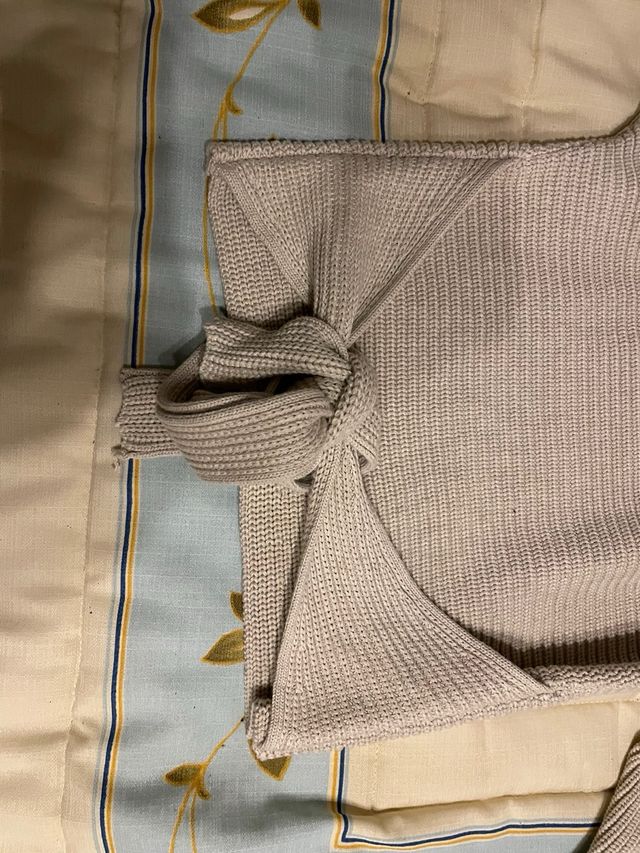 Jersey punto lazo beige