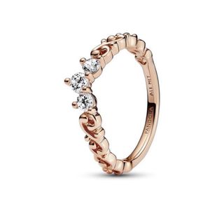 Anillo Pandora Tiara Real Remolino Oro Rosa