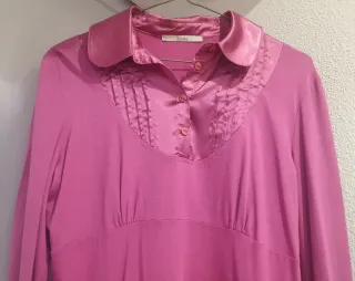 Blusa con collo a camicia