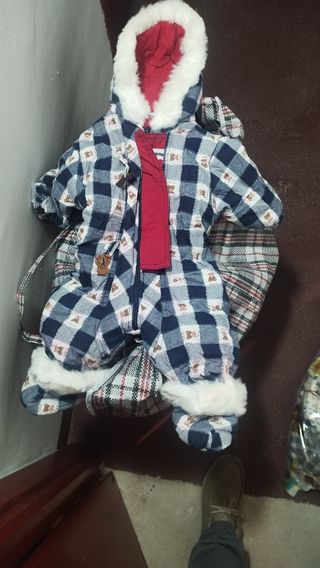 Buzo bebé 6 meses cuadros oso