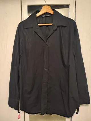 Camisa Zara Oversize Negra Talla L