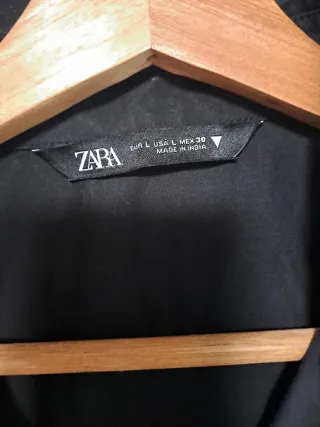 Camisa Zara Oversize Negra Talla L