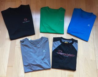 Lote 5 Camisetas Deportivas Hombre Talla L/XL