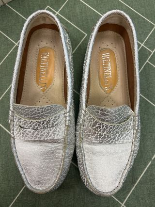 Zapatos planos plateados FOSCO mujer