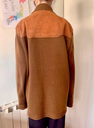 LIQUIDACIÓN: Chaqueta de piel vintage marrón