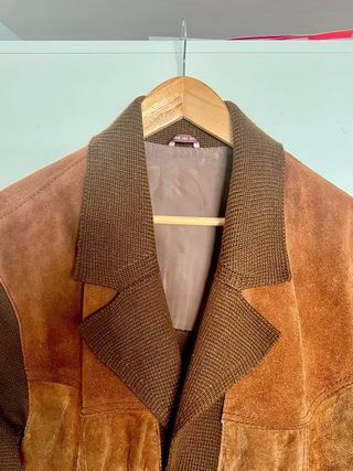 LIQUIDACIÓN: Chaqueta de piel vintage marrón