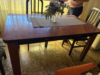 Mueble de salón y comedor madera y cristal