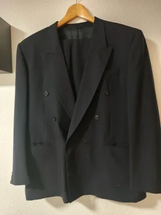 Traje chaqueta completo negro y blanco