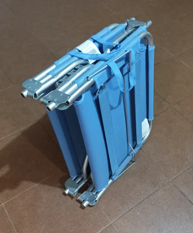 Hamaca Tumbona Plegable Azul a estrenar 