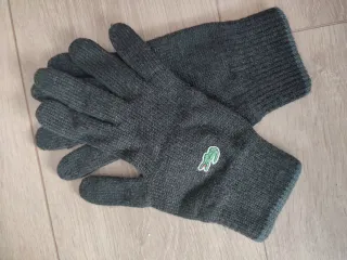 Guantes de lana Lacoste grises