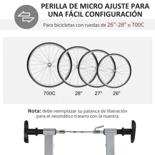 Rodillo Entrenamiento Bicicleta HOMCOM Plegable