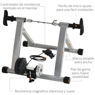 Rodillo Entrenamiento Bicicleta HOMCOM Plegable