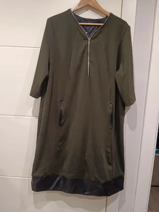 Vestido Couchel verde militar talla grande 