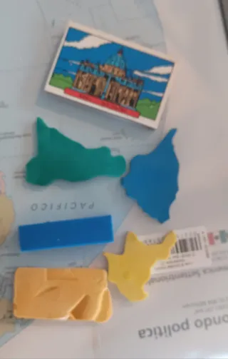 Set 6 gommine vintage luoghi famosi