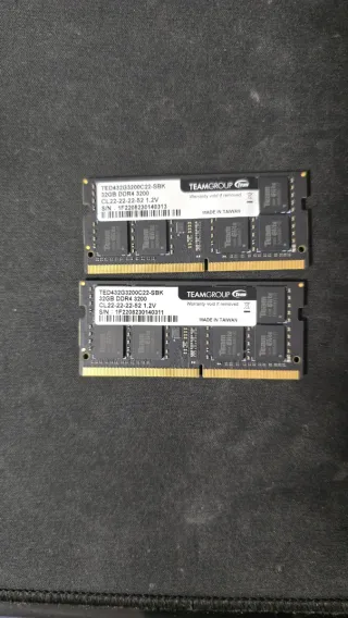 2x TEAMGROUP DDR4 32GB 3200MHz SODIMM