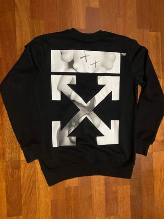Felpa nera Off-White x Kaws