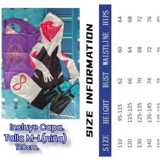 Disfraz Spider-Gwen Talla Infantil