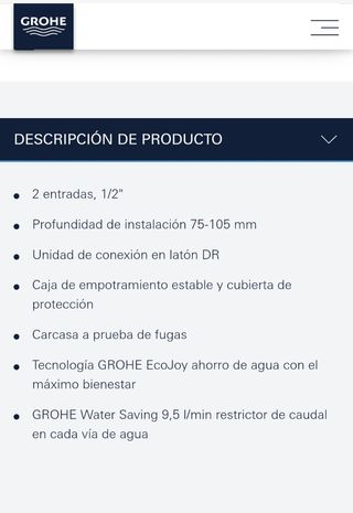 GROHE empotrado Rainshower