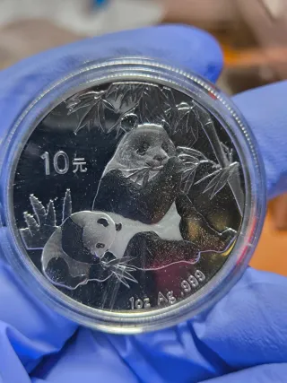 Moneda Plata Panda 1 Onza 2007
