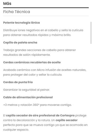 Cepillo secador y plancha Cortexpro
