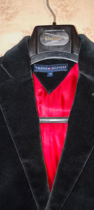 Americana Terciopelo Negra Tommy Hilfiger Talla 48