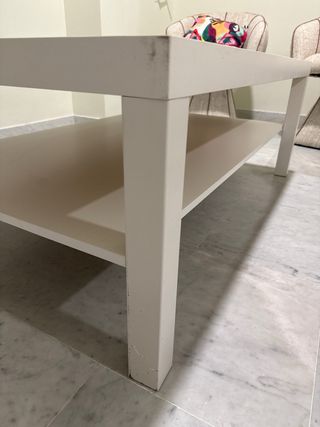 Mesa grande de centro baja blanca