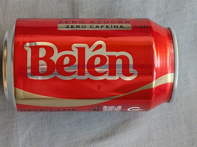 Lata vacía Coca-Cola Zero Belén