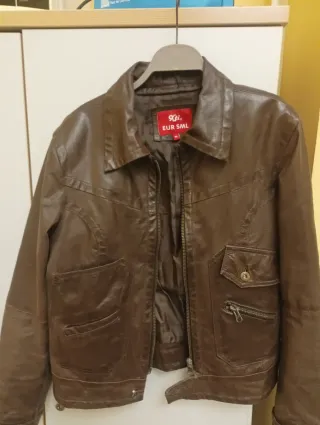 Chaqueta marrón polipiel Talla M