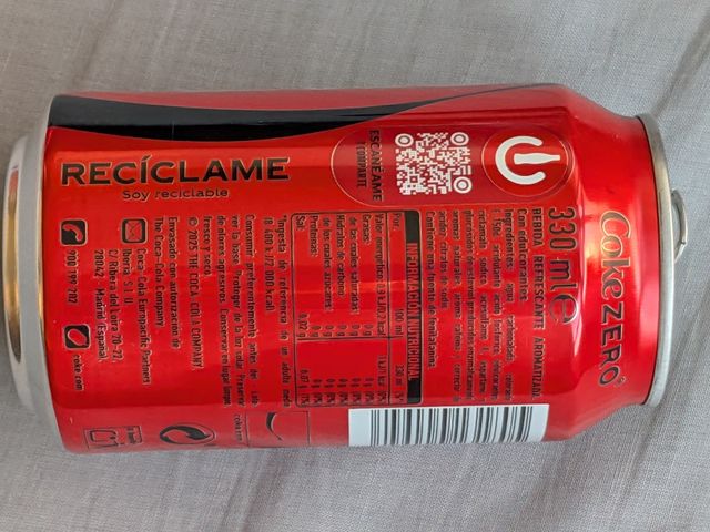 Lata Coca-Cola Zero Inés Vacía