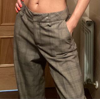 Pantalón pierna ancha Mexx cuadros