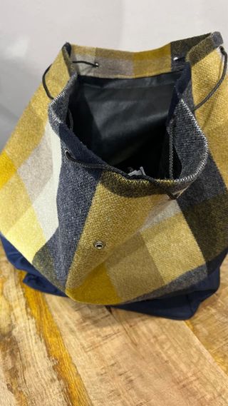 Mochila Mango cuadros lana