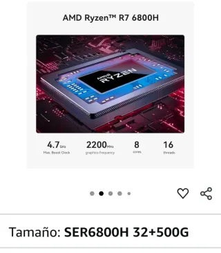 Mini PC Beelink SER5 MAX Negro