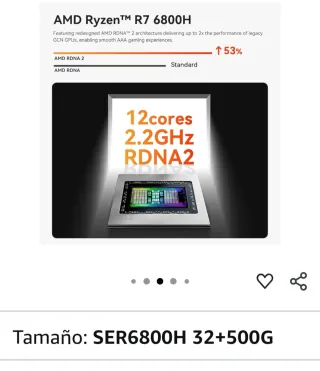 Mini PC Beelink SER5 MAX Negro