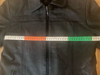 Chaqueta Cuero Biker Vintage Negra