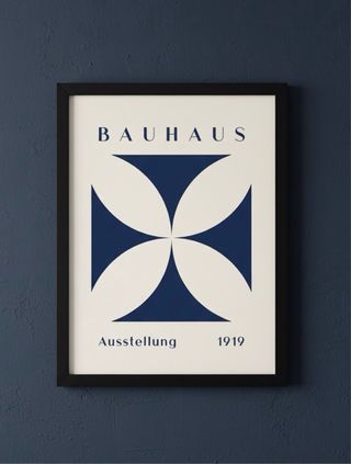 Poster Bauhaus Ausstellung 1919 stampa A4
