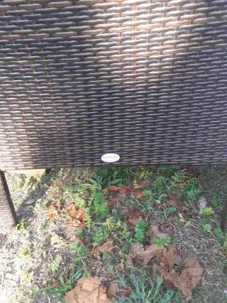 Conjunto ratán exterior mesa y sillón ver leer