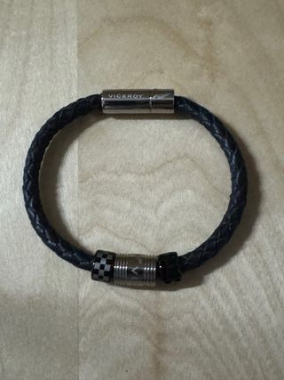 Pulsera Viceroy Trenzada Hombre Plata Negra