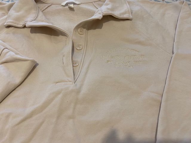 Sudadera estilo polo beige XXL