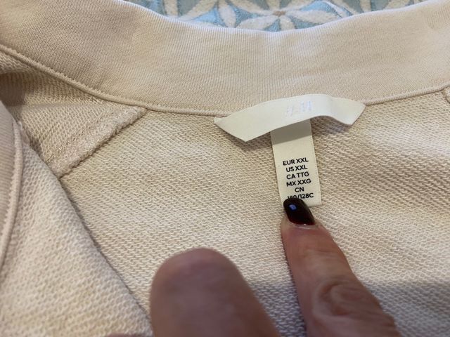 Sudadera estilo polo beige XXL