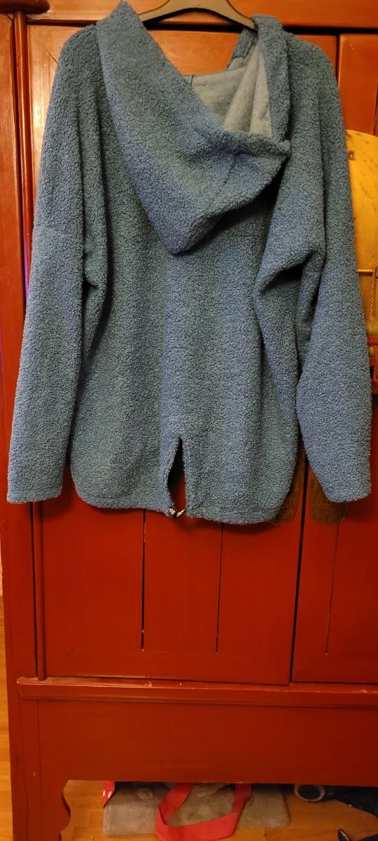 Chaqueta azul cremallera