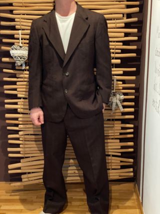 Traje sastre marrón talla 54