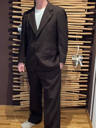 Traje sastre marrón talla 54