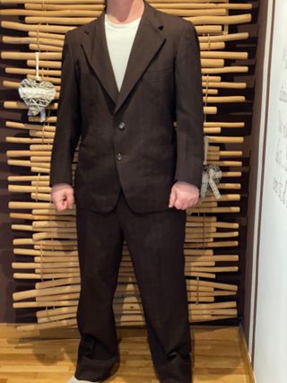 Traje sastre marrón talla 54