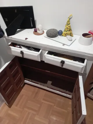 Mueble Castellano Blanco de madera