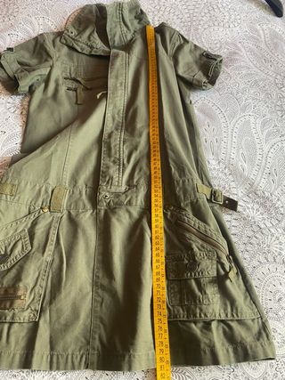 Vestido manga corta, verde militar