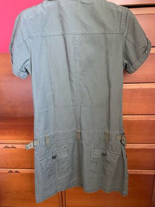 Vestido manga corta, verde militar