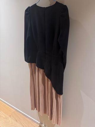 Vestido Coosy negro y beige